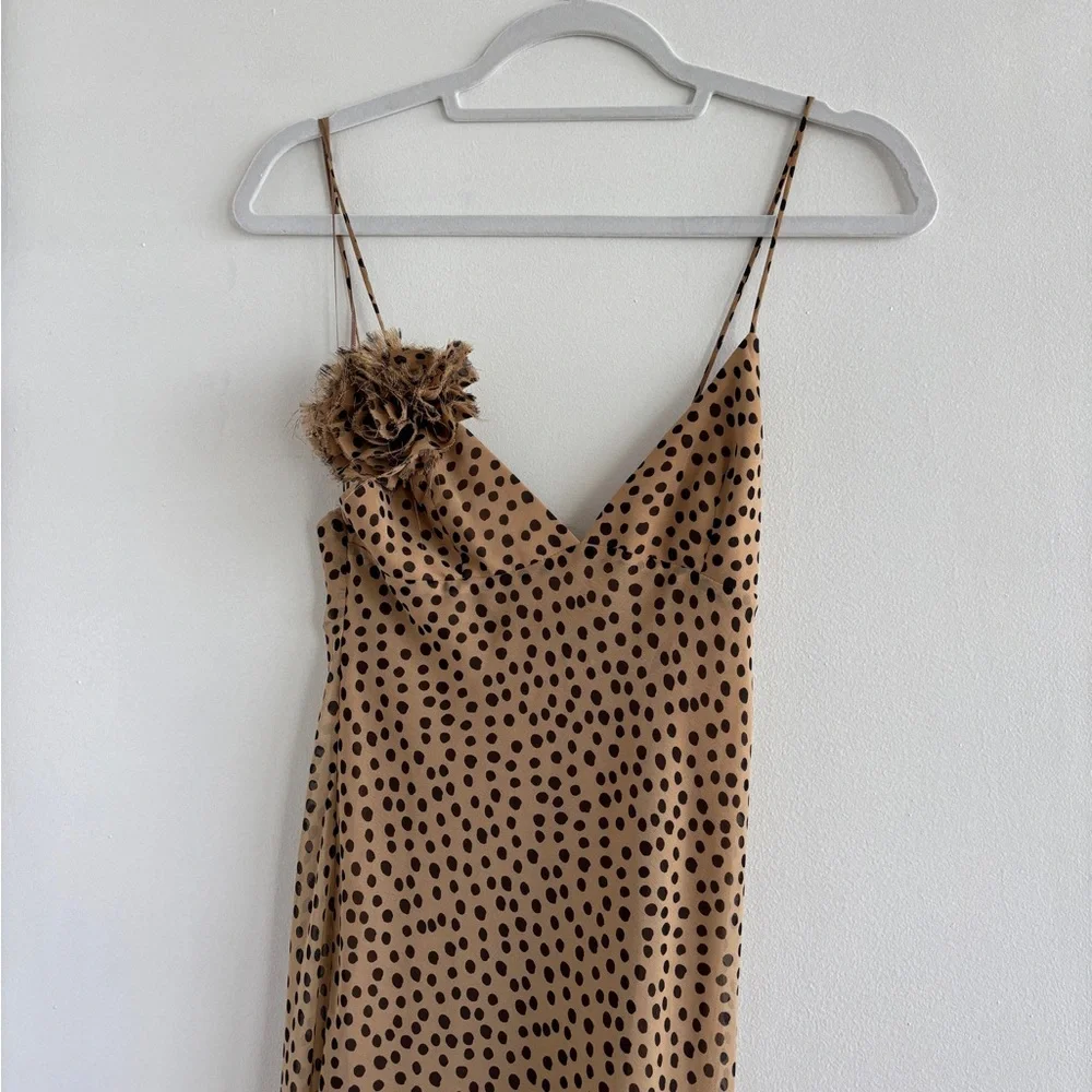 Zara Floral Polka Dot Maxi Dress, Size S - Picture 4 of 4